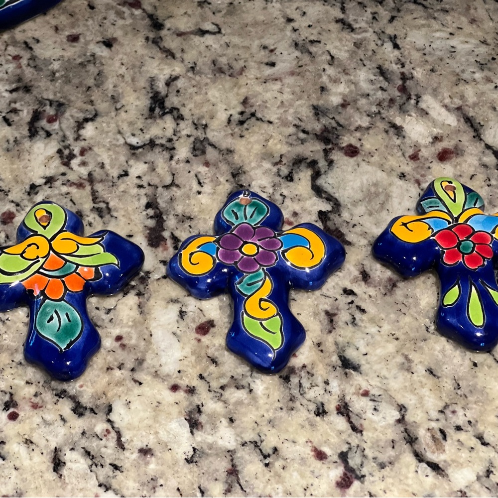 Mexican Talavera Mini Crosses